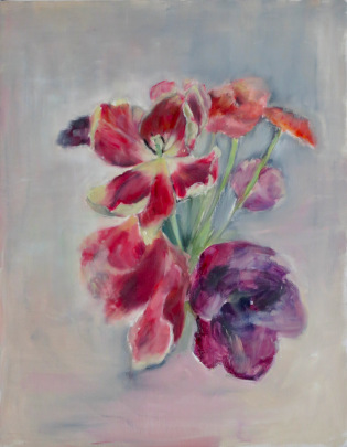 Verblühter Tulpenstrauss